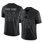Johmsee Custom C.Panthers Black Limited Reflective Game Any Name & Numbers Stitched Jerseys