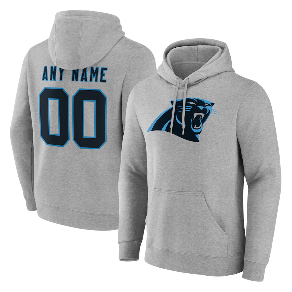 Johmsee Custom C.Panthers Gray Salute to Service Hoodies Any Name & Numbers Stitched Jerseys