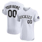 Custom Colorado Rockies Home Elite Jersey – White Baseball Jerseys