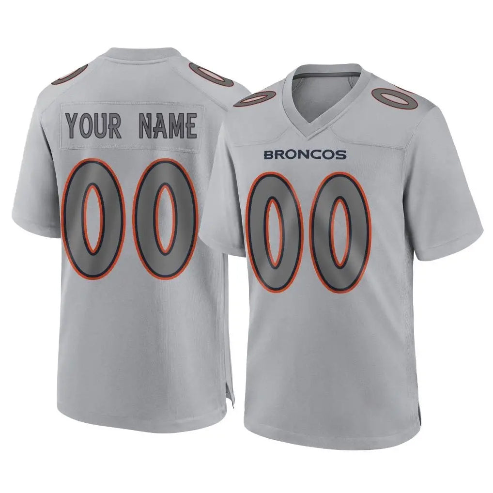 Johmsee Custom D.Broncos Gray Atmosphere Fashion Limited Game Any Name & Numbers Stitched Jerseys