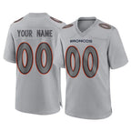Johmsee Custom D.Broncos Gray Atmosphere Fashion Limited Game Any Name & Numbers Stitched Jerseys