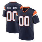 Johmsee Custom D.Broncos Navy Home Game Any Name & Numbers Stitched Jerseys