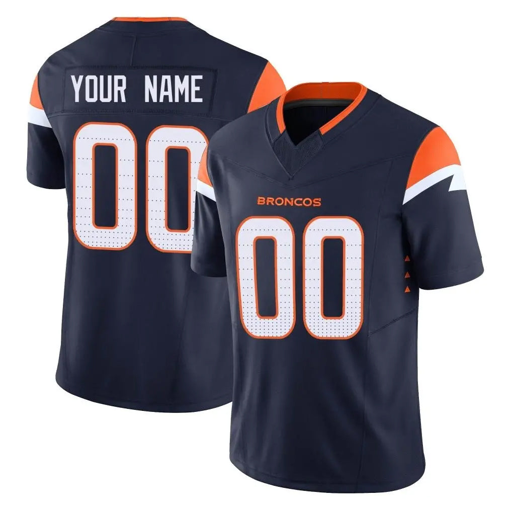 Johmsee Custom D.Broncos Navy Limited Vapor F.U.S.E. Home Game Any Name & Numbers Stitched Jerseys