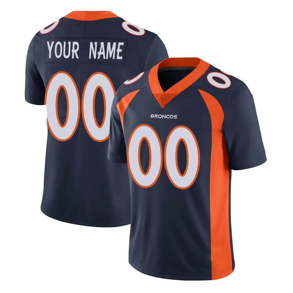 Johmsee Custom D.Broncos Navy Vapor Untouchable Limited Game Any Name & Numbers Stitched Jerseys