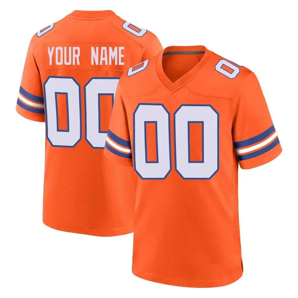 Johmsee Custom D.Broncos Orange Alternate Collection Throwback Game Any Name & Numbers Stitched Jerseys