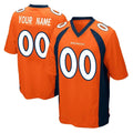 Johmsee Custom D.Broncos Orange Color Home Game Any Name & Numbers Stitched Jerseys