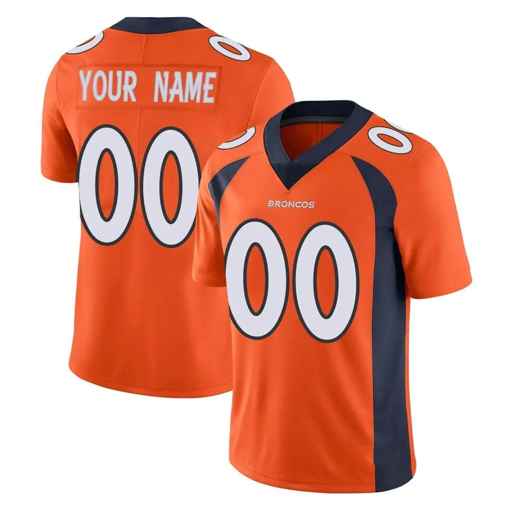 Johmsee Custom D.Broncos Orange Color Vapor Untouchable Limited Game Any Name & Numbers Stitched Jerseys