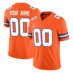 Johmsee Custom D.Broncos Orange Limited Alternate Vapor F.U.S.E. Throwback Game Any Name & Numbers Stitched Jerseys