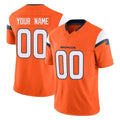 Johmsee Custom D.Broncos Orange Vapor F.U.S.E. Limited Home Game Any Name & Numbers Stitched Jerseys
