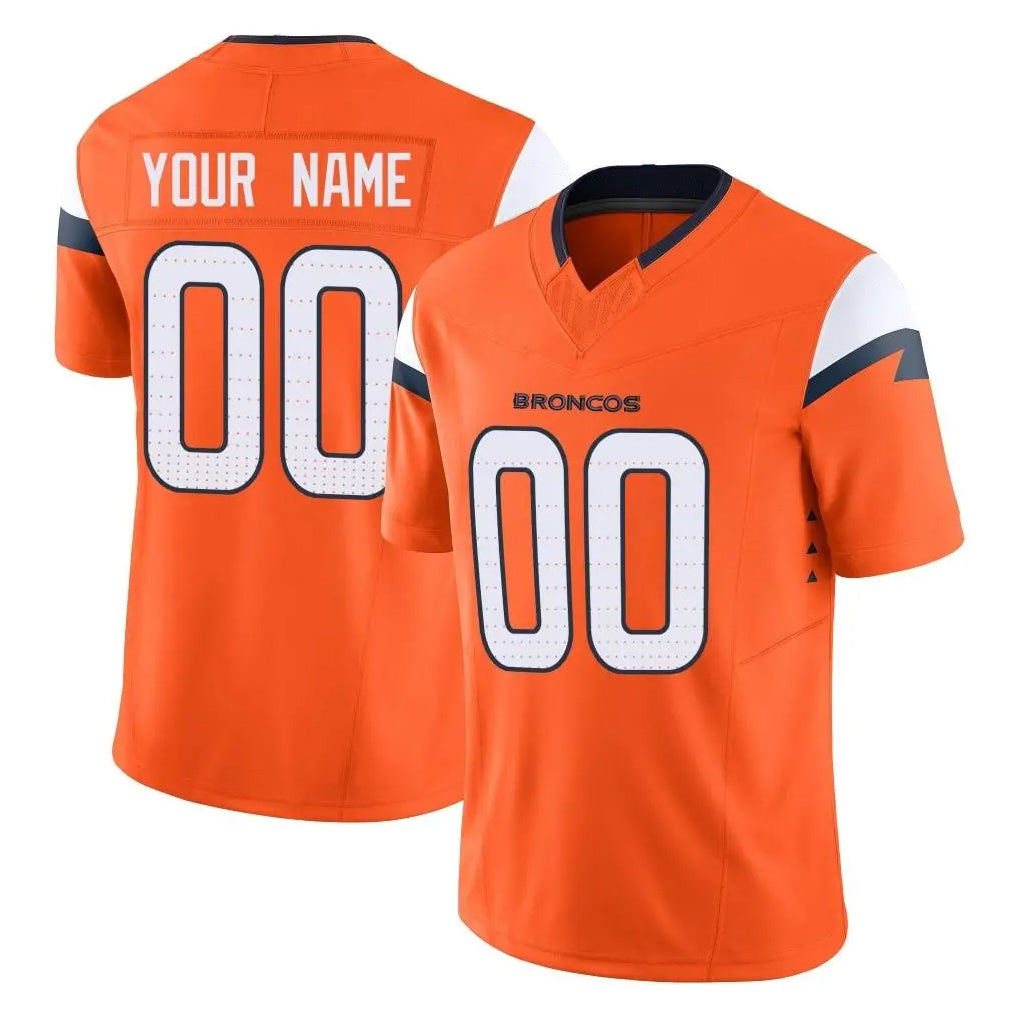 Johmsee Custom D.Broncos Orange Vapor F.U.S.E. Limited Home Game Any Name & Numbers Stitched Jerseys