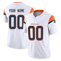 Johmsee Custom D.Broncos White Limited Vapor F.U.S.E. Home Game Any Name & Numbers Stitched Jerseys