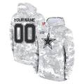 Johmsee Custom D.Cowboys Arctic Camo Salute to Service Hoodies Limited Game Any Name & Numbers Stitched Jerseys