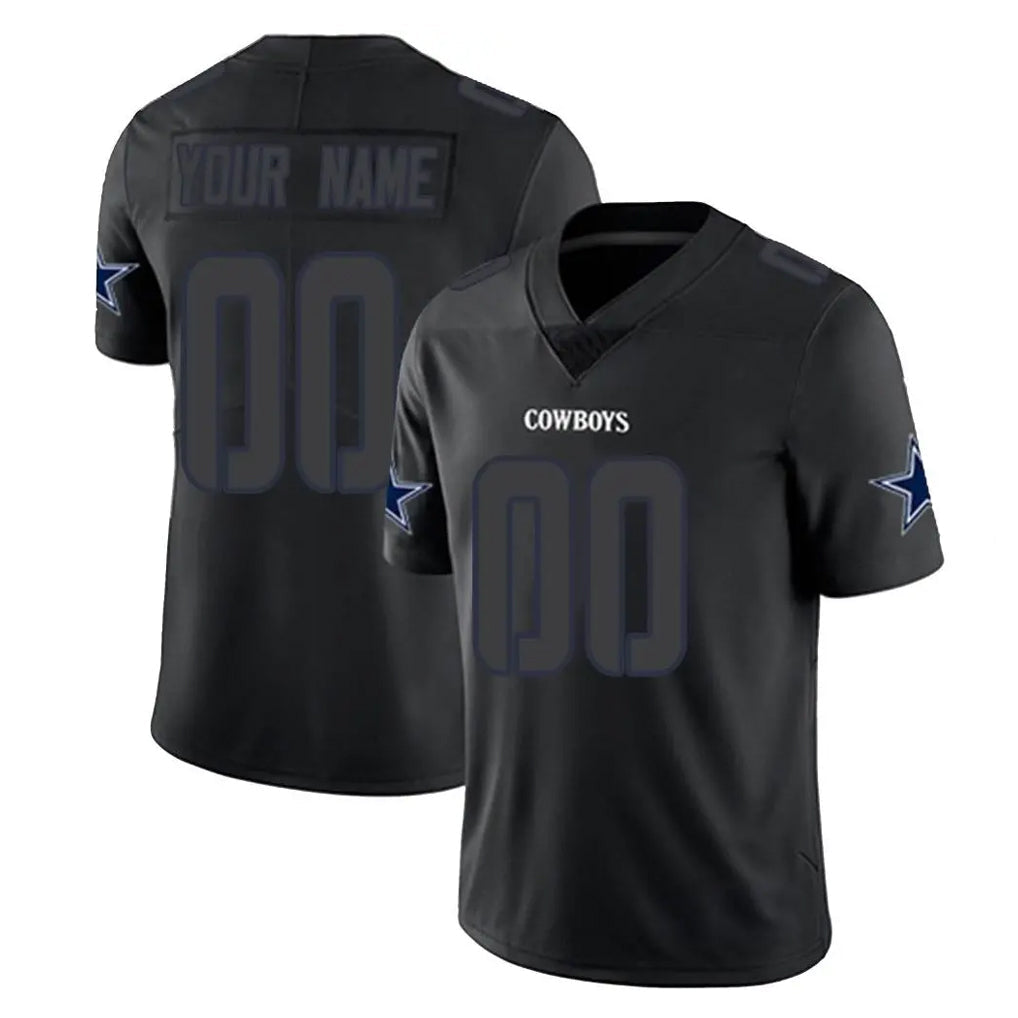 Johmsee Custom D.Cowboys Black Impact Limited Home Game Any Name & Numbers Stitched Jerseys
