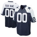 Johmsee Custom D.Cowboys Navy-White Alternate Home Game Any Name & Numbers Stitched Jerseys