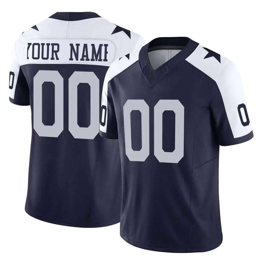 Johmsee Custom D.Cowboys Navy-White Limited Alternate Vapor F.U.S.E. Home Game Any Name & Numbers Stitched Jerseys