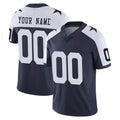 Johmsee Custom D.Cowboys Navy-White Limited Alternate Vapor Untouchable Home Game Any Name & Numbers Stitched Jerseys