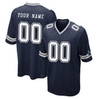 Johmsee Custom D.Cowboys Navy Home Game Any Name & Numbers Stitched Jerseys