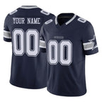 Johmsee Custom D.Cowboys Navy Limited Vapor F.U.S.E. Home Game Any Name & Numbers Stitched Jerseys