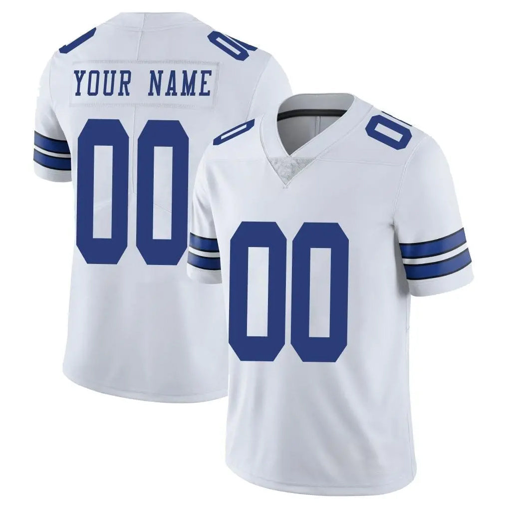 Johmsee Custom D.Cowboys White Vapor Untouchable Limited Home Game Any Name & Numbers Stitched Jerseys