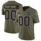 Custom D.Lions Active Player Olive 2025 F.U.S.E. Salute to Service Limited Stitched Football Jersey