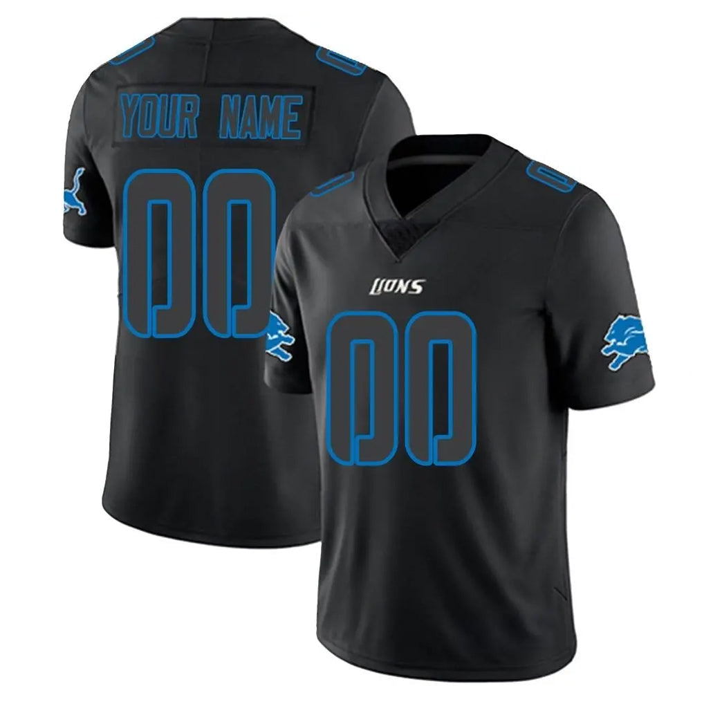 Johmsee Custom D.Lions Black Impact Limited Home Game Any Name & Numbers Stitched Jerseys