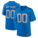 Johmsee Custom D.Lions Blue Limted Game Alternate Stitched Jerseys