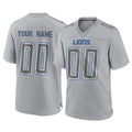 Johmsee Custom D.Lions Gray Atmosphere Fashion Home Game Any Name & Numbers Stitched Jerseys