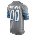 Johmsee Custom D.Lions Gray Replica Game Stitched Jerseys