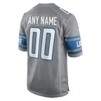 Johmsee Custom D.Lions Gray Replica Game Stitched Jerseys