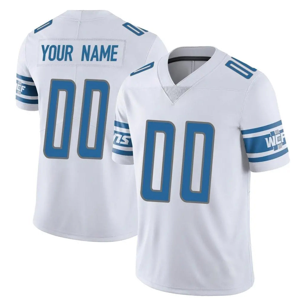 Johmsee Custom D.Lions White Limited Vapor Untouchable Home Game Any Name & Numbers Stitched Jerseys