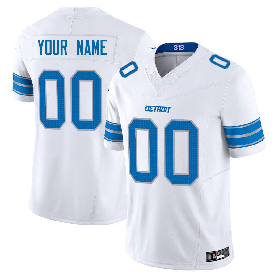 Johmsee Custom D.Lions White Vapor F.U.S.E. Limited Elite Stitched Jerseys