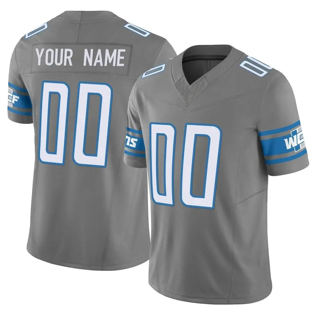 Johmsee Custom D.Lions #Gray Vapor F.U.S.E. Limited Home Game Any Name & Numbers Stitched Jerseys
