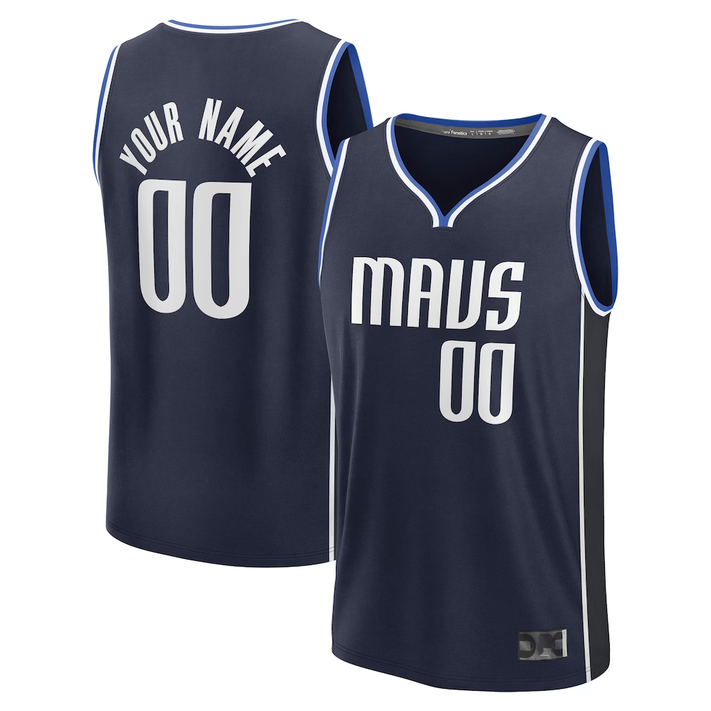 Johmsee Custom D.Mavericks Navy Fast Break Jerseys - Statement Edition