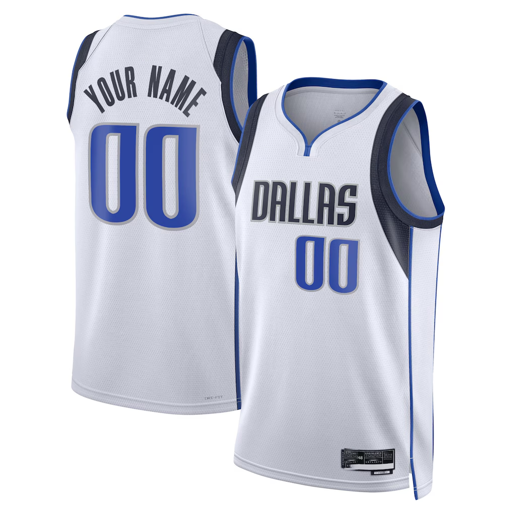 Johmsee Custom D.Mavericks White Swingman Jerseys - Association Edition