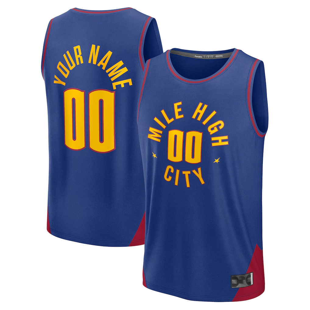 Johmsee Custom D.Nuggets  Blue Fast Break Jerseys - Statement Edition