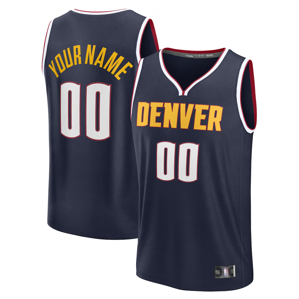Johmsee Custom D.Nuggets Navy Fast Break Jerseys - Icon Edition