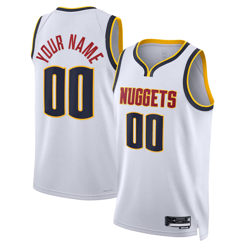Johmsee Custom D.Nuggets White Swingman Jerseys - Association Edition