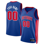Johmsee Custom D.Pistons Blue Swingman Jerseys - Icon Edition