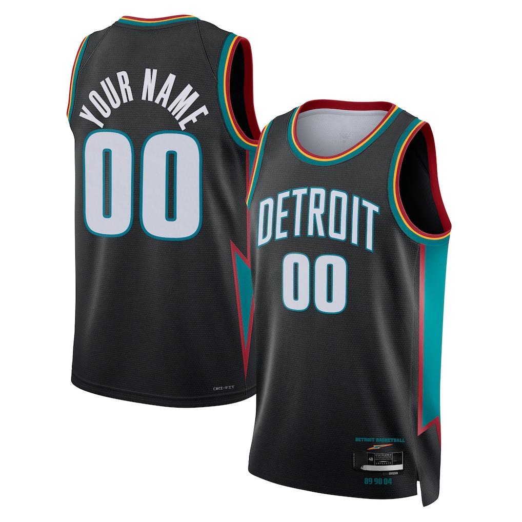 Johmsee Custom D.Pistons Charcoal 202526 City Edition Swingman Jerseys
