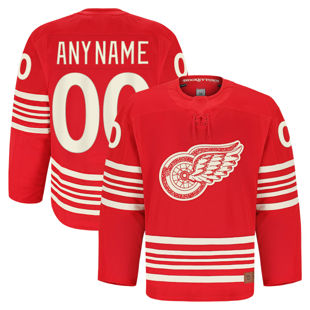 Johmsee Custom DR.Wings Red Anniversary Authentic Pro Jerseys