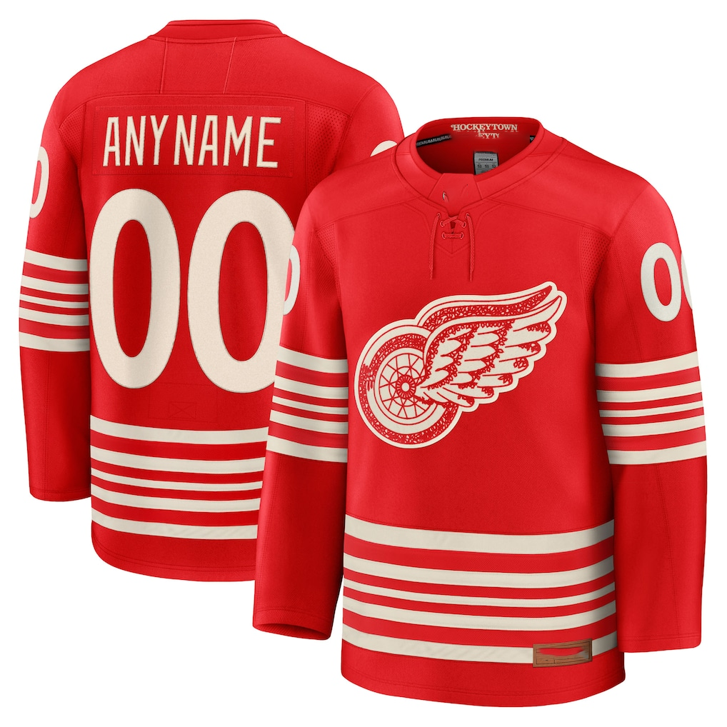 Johmsee Custom DR.Wings Red Centennial Premium Jerseys