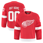 Johmsee Custom DR.Wings Red Home Authentic Pro Jerseys