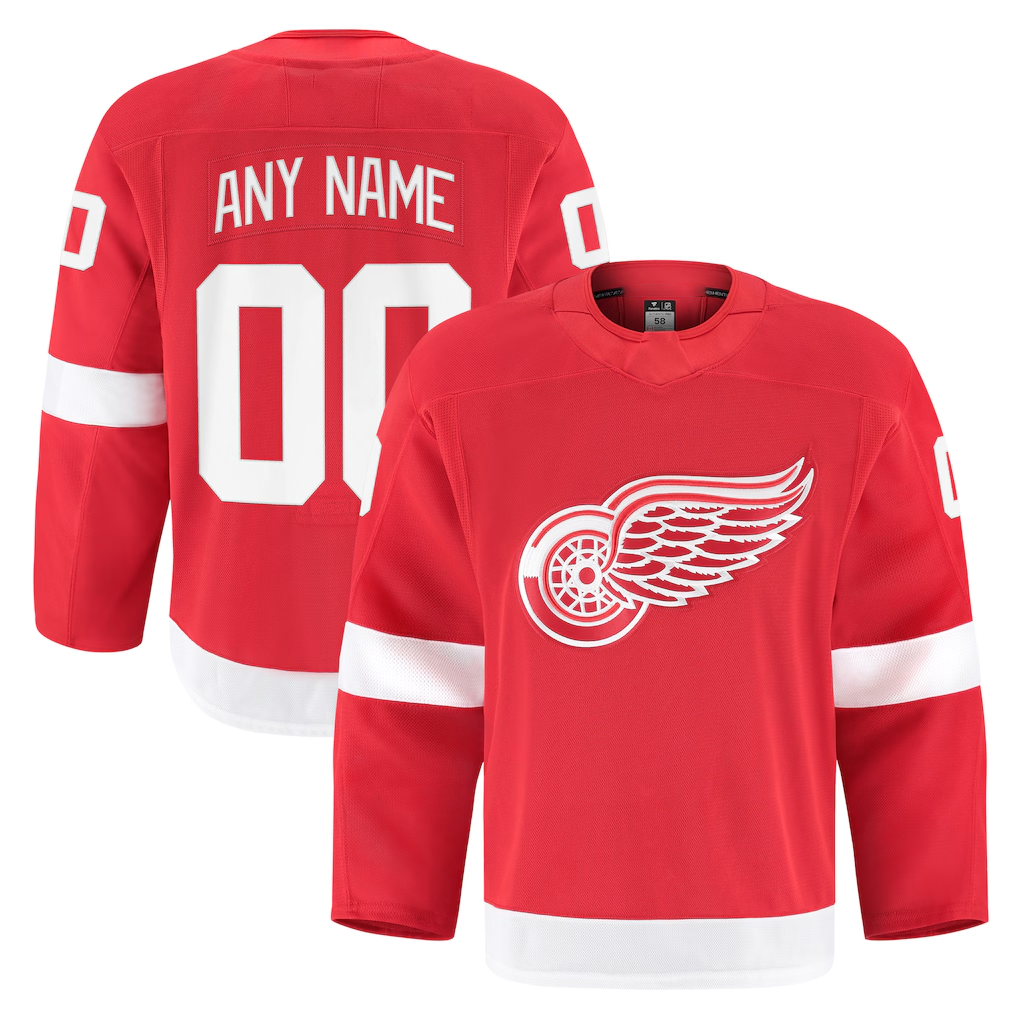Johmsee Custom DR.Wings Red Home Authentic Pro Jerseys