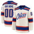 Johmsee Custom E.Oilers Light Beige Alternate Premium Jerseys