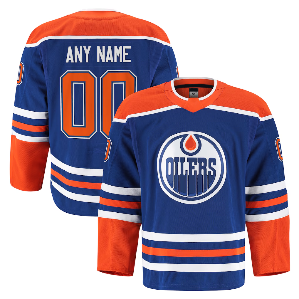 Johmsee Custom E.Oilers Royal Home Authentic Pro Jerseys