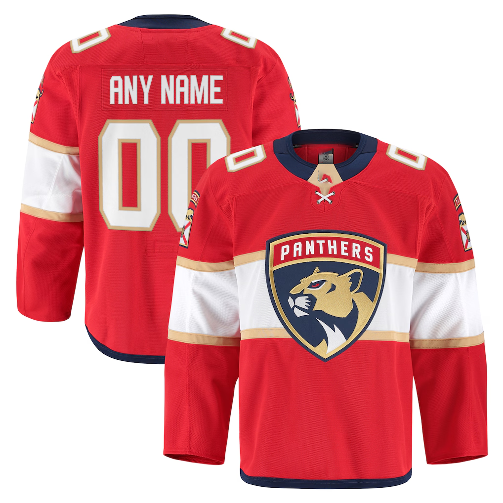Johmsee Custom F.Panthers Red Home Authentic Pro Jerseys