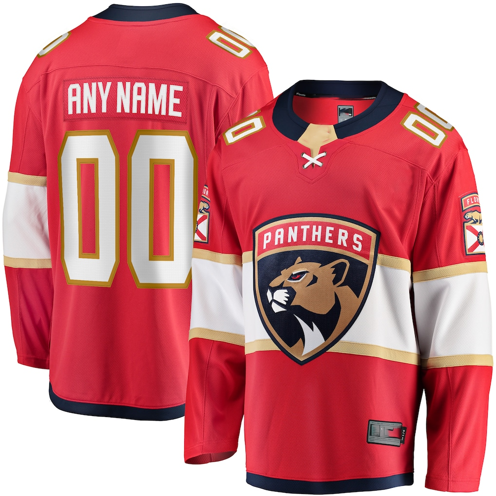Johmsee Custom F.Panthers Red Home Breakaway Jerseys