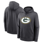 Johmsee Custom GB.Packers Anthracite Pullover Hoodie Game Stitched Jerseys