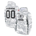 Johmsee Custom GB.Packers Arctic Camo Salute to Service Hoodies Limited Game Any Name & Numbers Stitched Jerseys