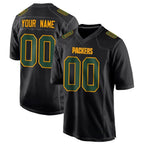 Johmsee Custom GB.Packers Black Fashion Game Stitched Jerseys